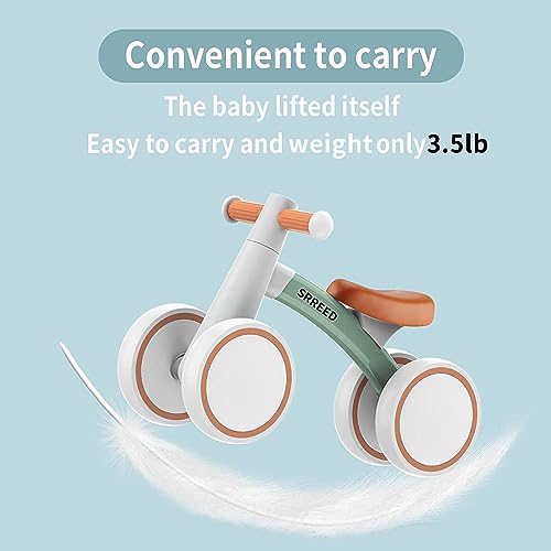 SEREED Baby Balance Bike for 1 Year Old Boys Girls 12-24 Month Toddler, 4 Wheels Toddler First Birthday Gifts