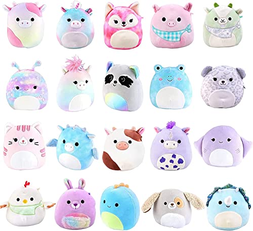 SQUISHMALLOW 5" Plush Mystery Box 5 Pack - Various Styles - Officially Licensed Kellytoy Plush - Collectible Soft & Squishy Mini Stuffed Animal Toy - Gift for Kids, Girls & Boys - 5 Inch